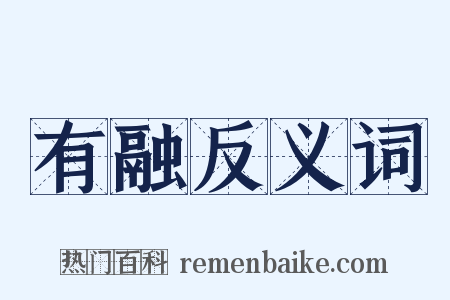 有融反义词是什么意思的图片